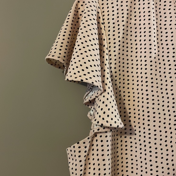 Five dollar sale. Polkadot, pink shirt with a tie detail. - Picture 3 of 4